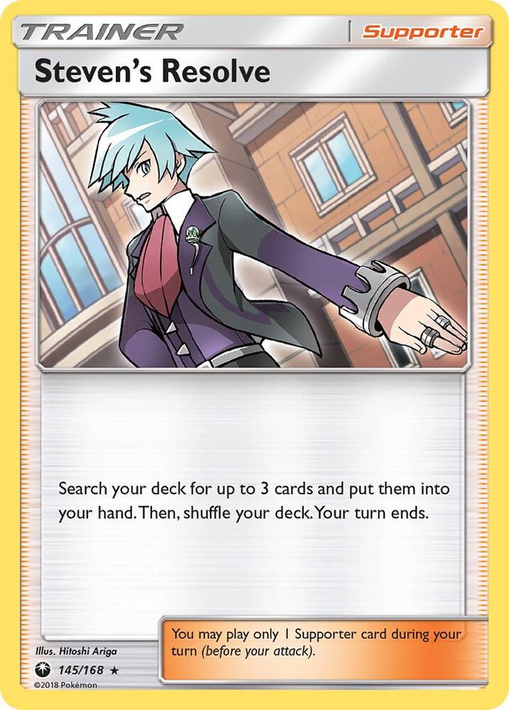 Steven's Resolve 145/168 card from SM - Celestial Storm