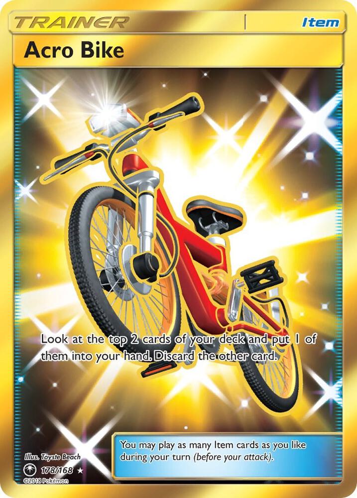 Acro Bike (Secret) 178/168 card from SM - Celestial Storm