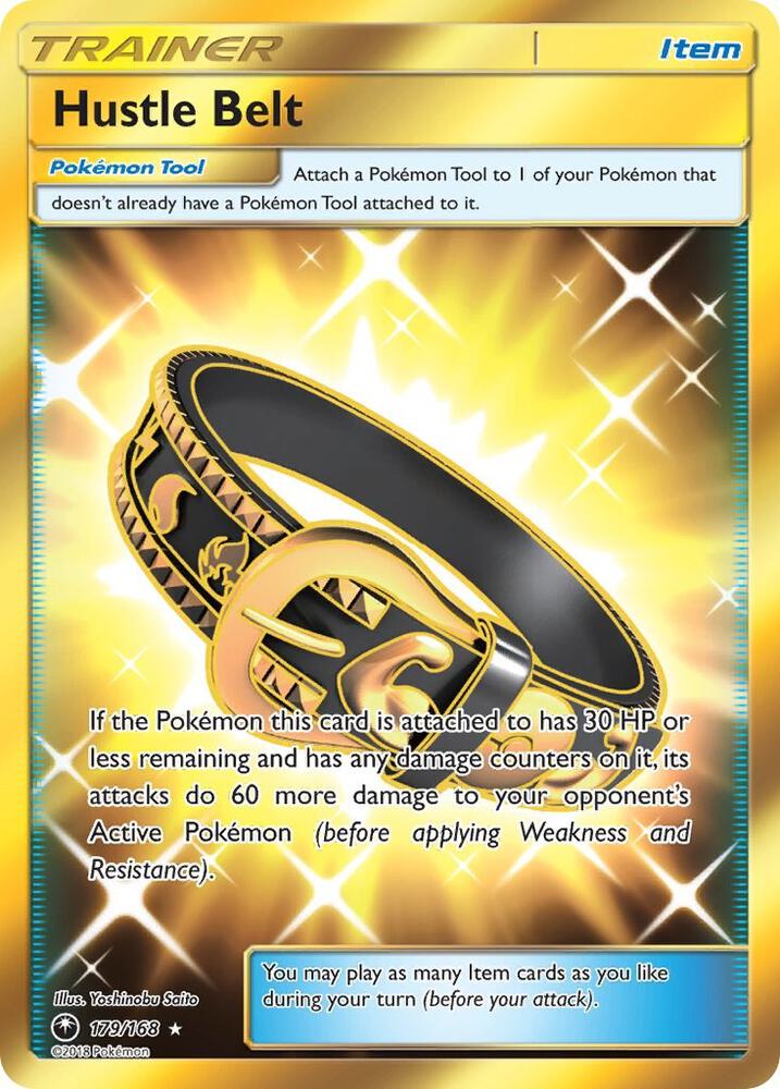 Hustle Belt (Secret) 179/168 card from SM - Celestial Storm