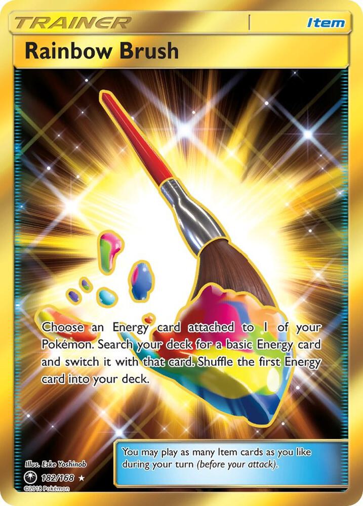 Rainbow Brush (Secret) 182/168 card from SM - Celestial Storm