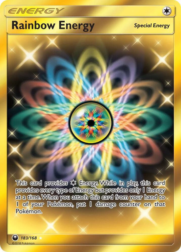 Rainbow Energy (Secret) 183/168 card from SM - Celestial Storm