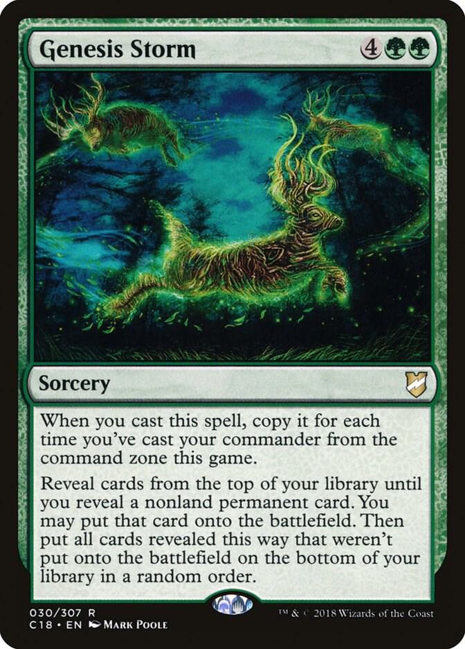 Genesis Storm 30 card from Commander 2018