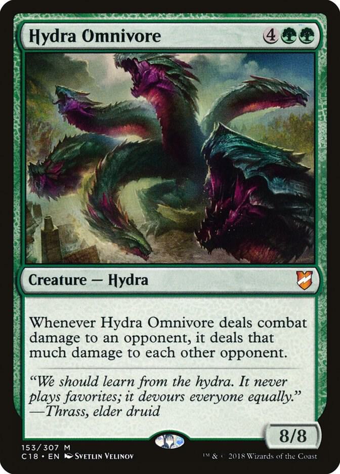 Hydra Omnivore 153 card from Commander 2018