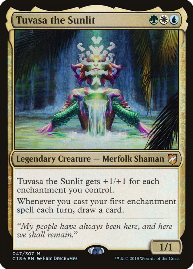 Tuvasa the Sunlit 47 card from Commander 2018