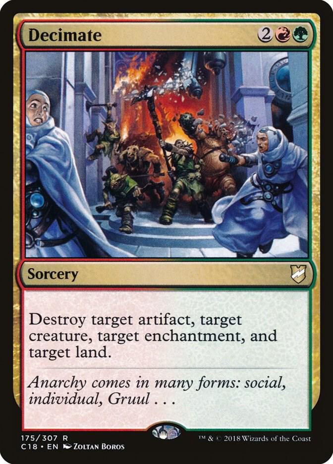 Decimate 175 card from Commander 2018