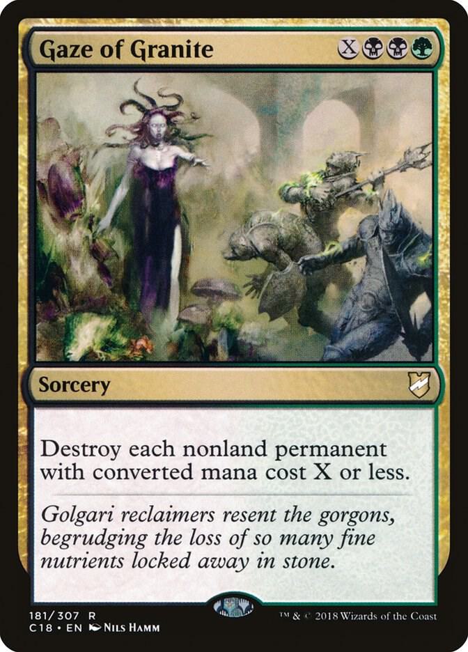 Gaze of Granite 181 card from Commander 2018