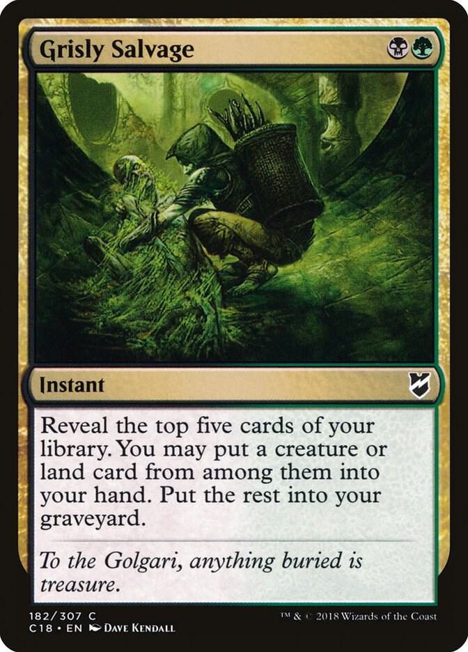 Grisly Salvage 182 card from Commander 2018