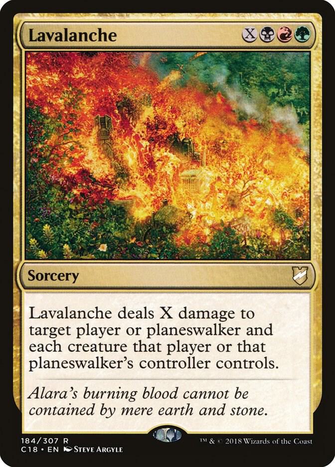 Lavalanche 184 card from Commander 2018