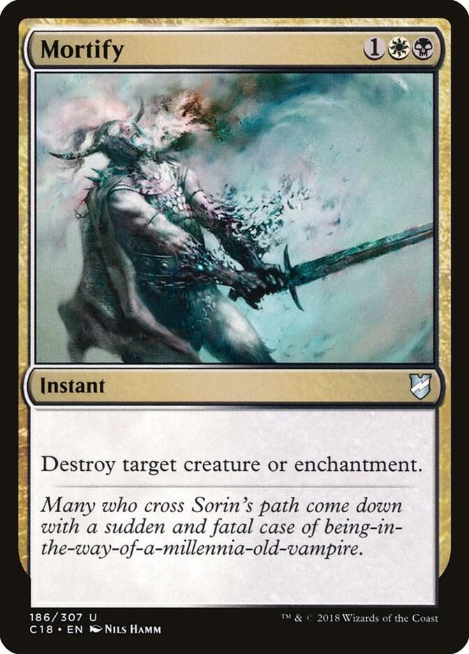 Mortify 186 card from Commander 2018
