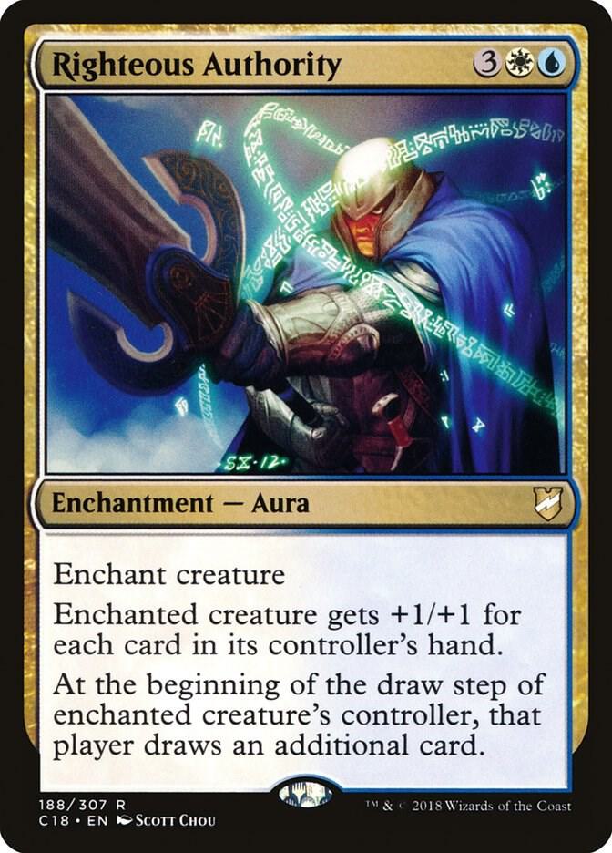 Righteous Authority 188 card from Commander 2018