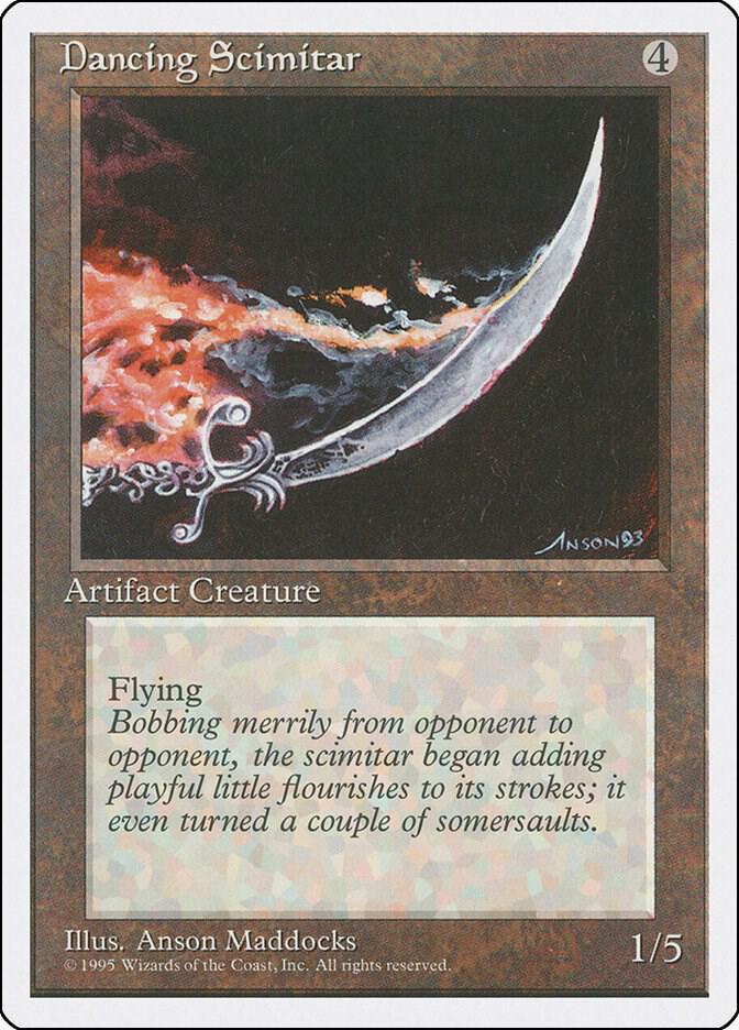 Dancing Scimitar card from Fourth Edition