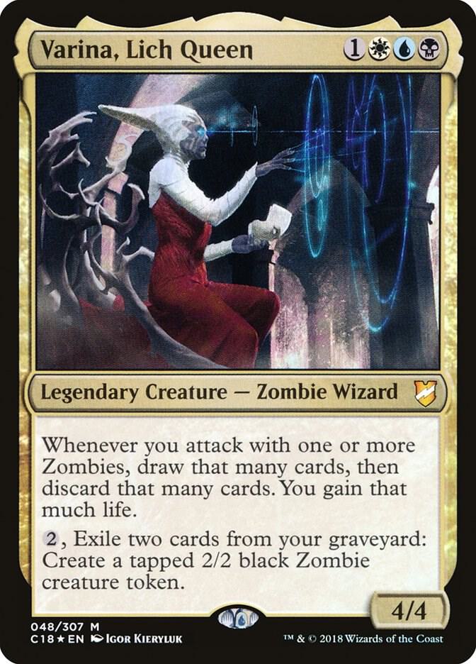 Varina, Lich Queen 48 card from Commander 2018