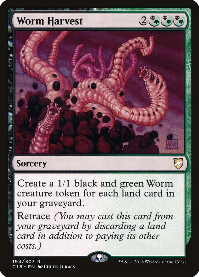 Worm Harvest 194 card from Commander 2018