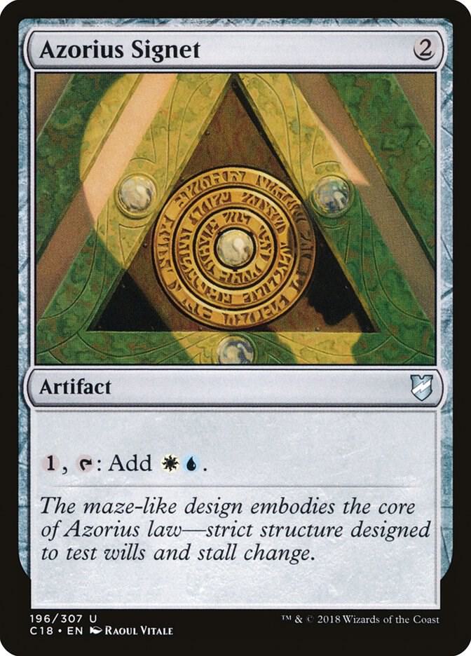 Azorius Signet 196 card from Commander 2018