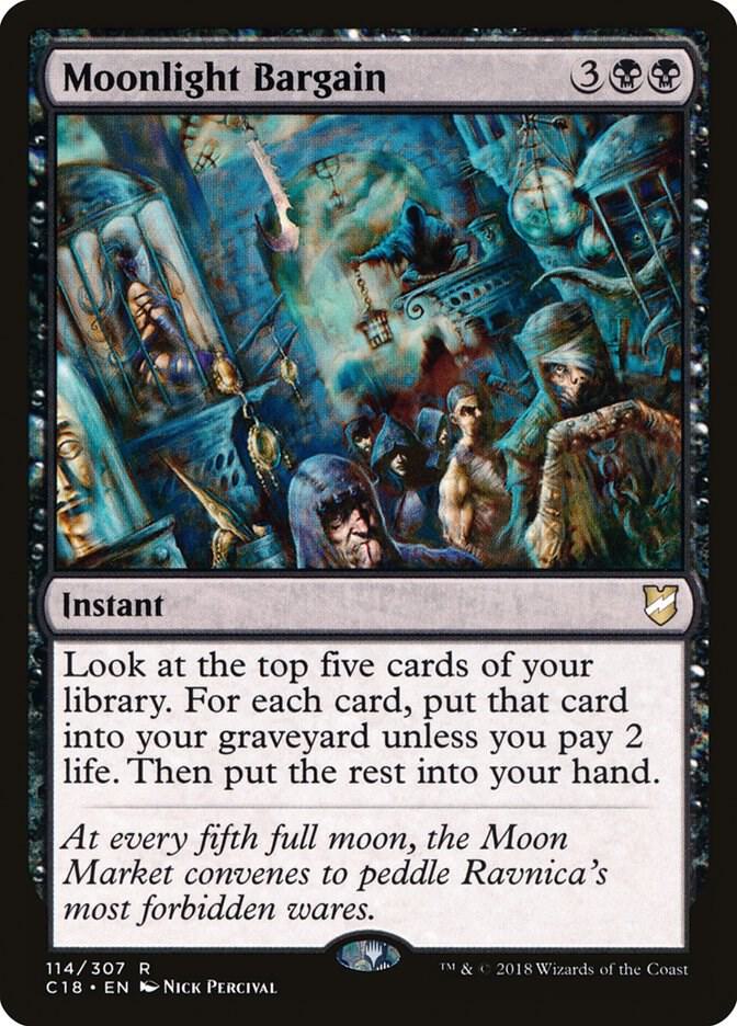 Moonlight Bargain 114 card from Commander 2018