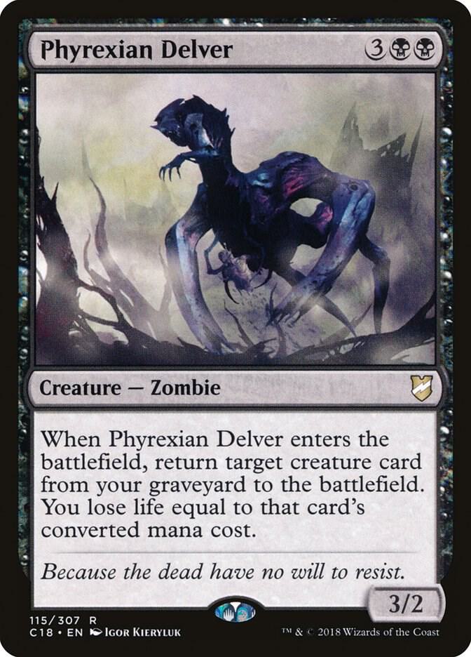Phyrexian Delver 115 card from Commander 2018