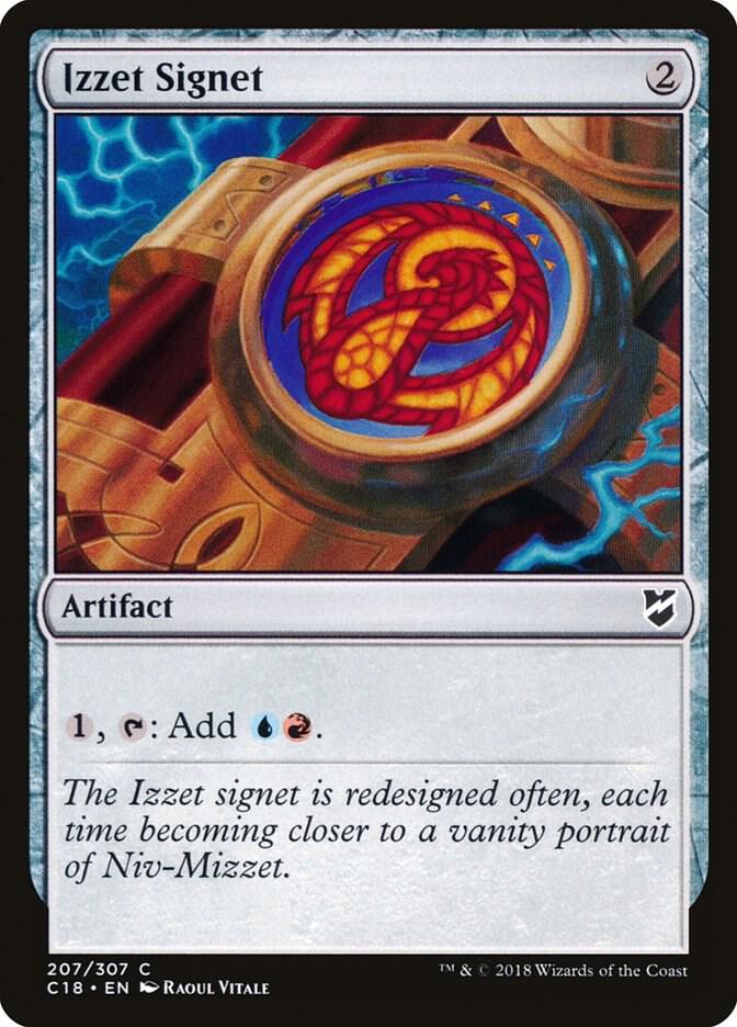 Izzet Signet 207 card from Commander 2018