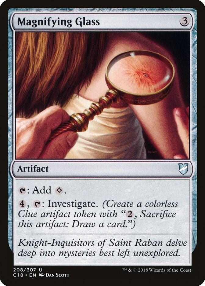 Magnifying Glass 208 card from Commander 2018