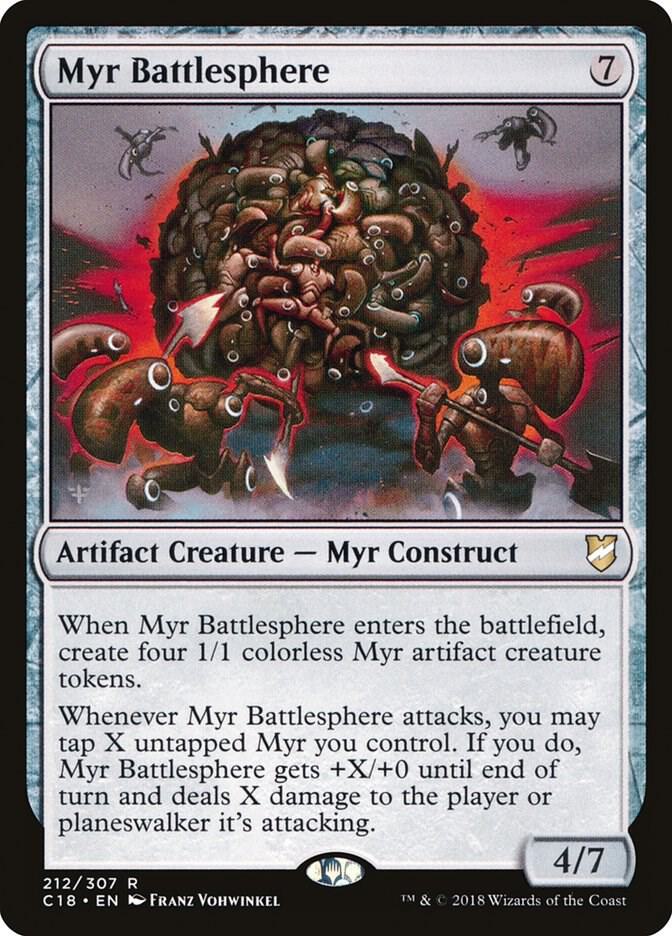 Myr Battlesphere 212 card from Commander 2018