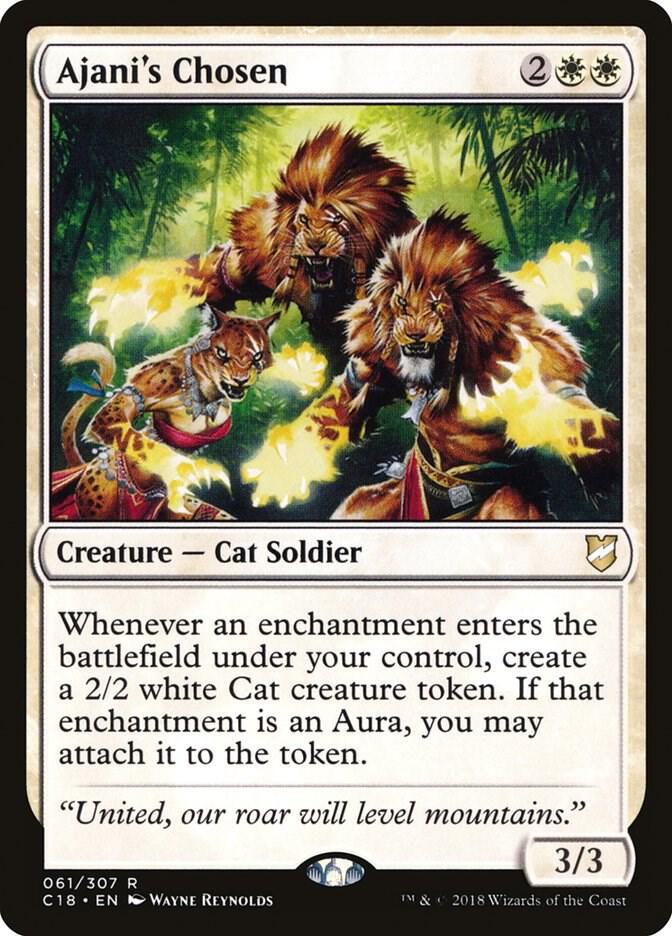 Ajani's Chosen 61 card from Commander 2018