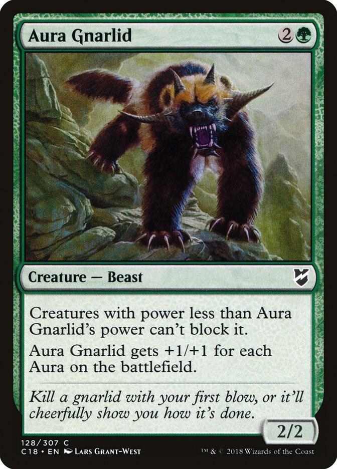 Aura Gnarlid 128 card from Commander 2018