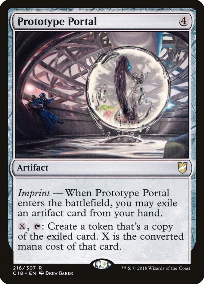 Prototype Portal 216 card from Commander 2018