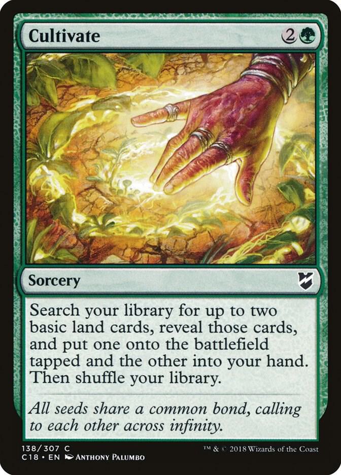 Cultivate 138 card from Commander 2018