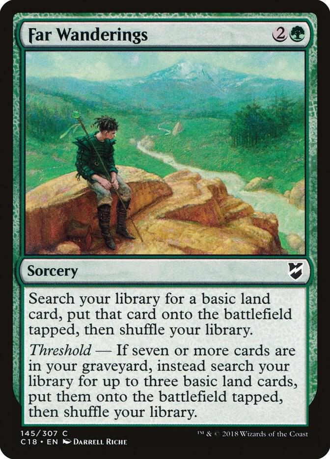Far Wanderings 145 card from Commander 2018