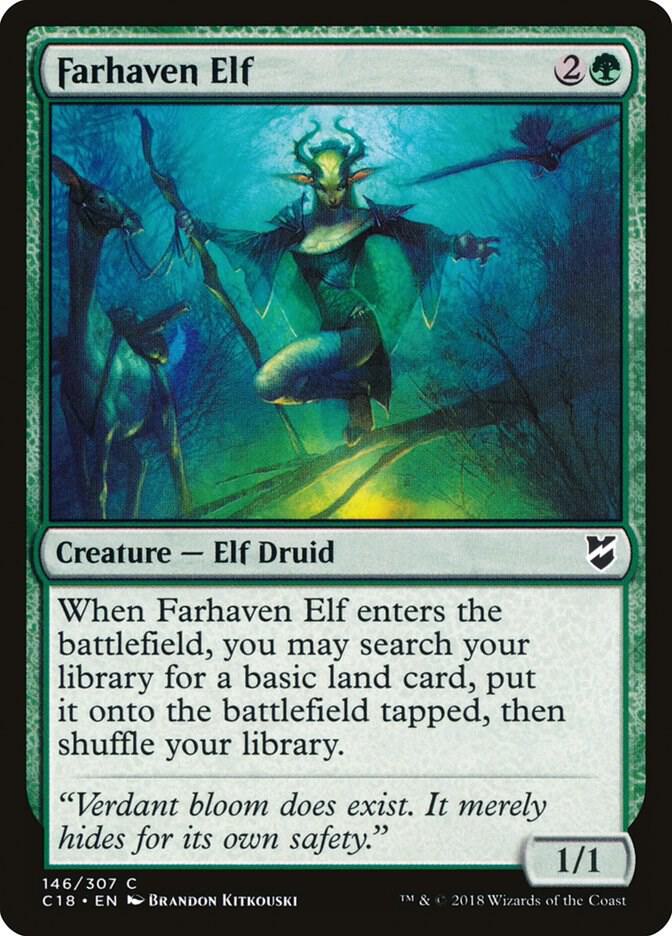 Farhaven Elf 146 card from Commander 2018