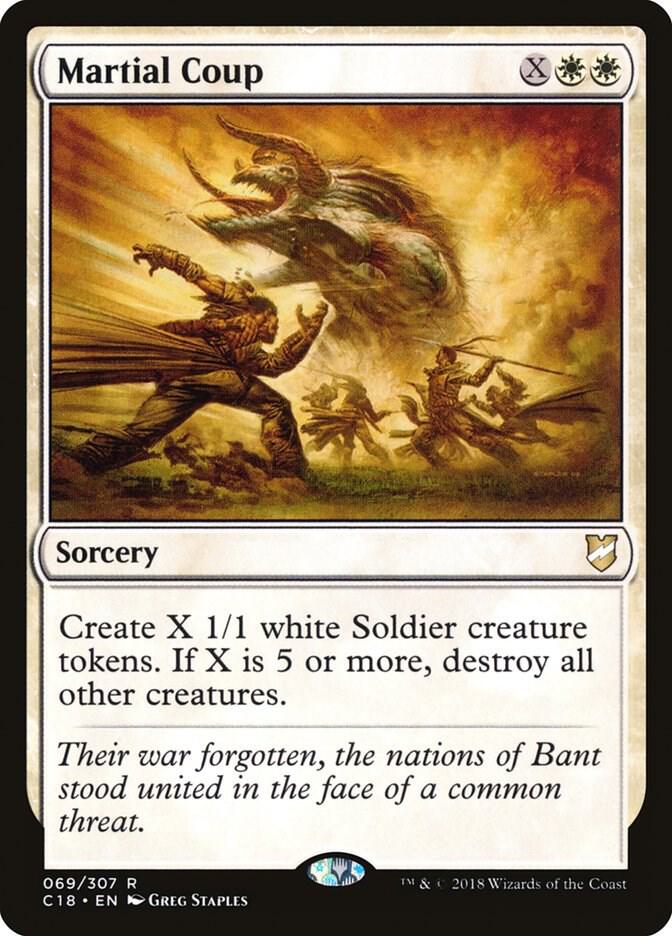Martial Coup 69 card from Commander 2018