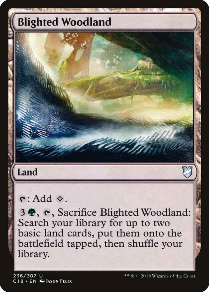 Blighted Woodland 236 card from Commander 2018
