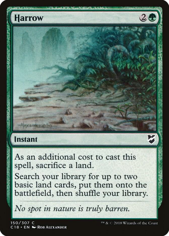 Harrow 150 card from Commander 2018