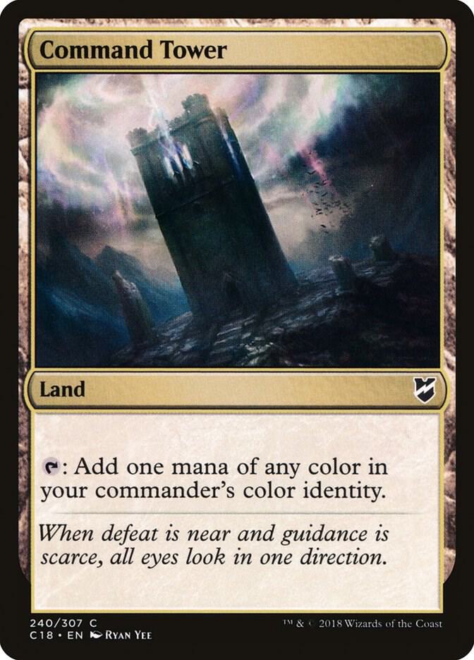 Command Tower 240 card from Commander 2018