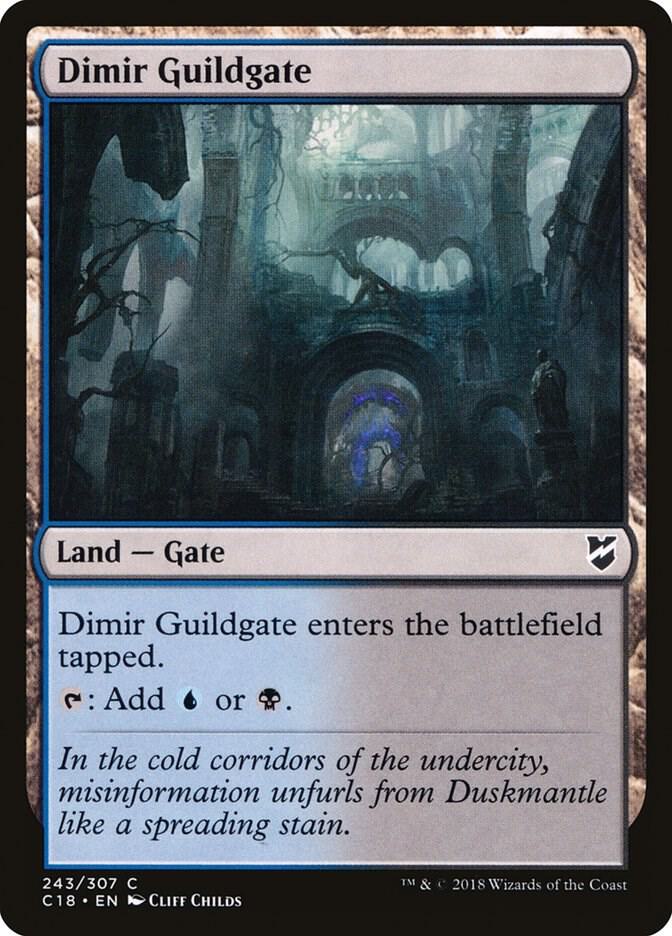 Dimir Guildgate 243 card from Commander 2018