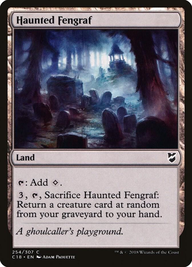 Haunted Fengraf 254 card from Commander 2018