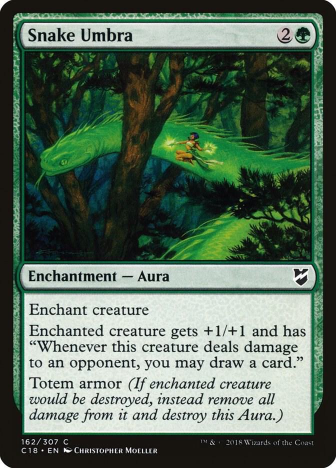 Snake Umbra 162 card from Commander 2018