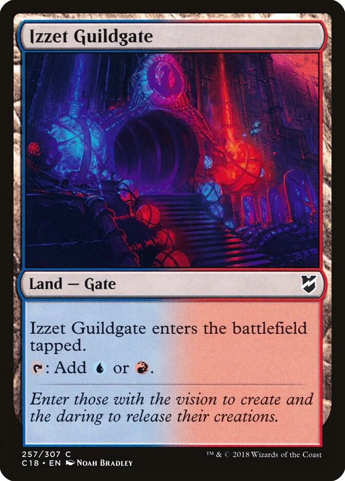 Izzet Guildgate 257 card from Commander 2018