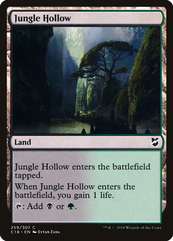Jungle Hollow 259 card from Commander 2018