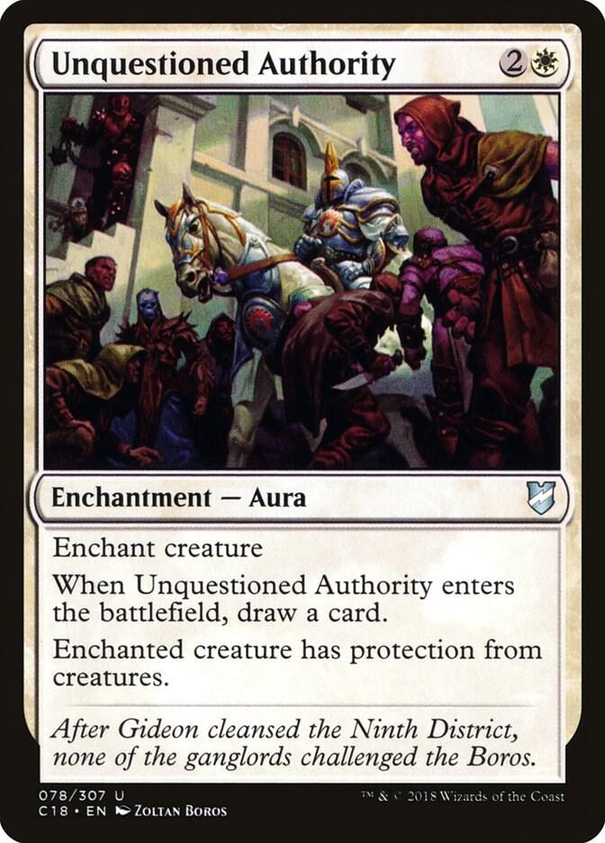 Unquestioned Authority 78 card from Commander 2018