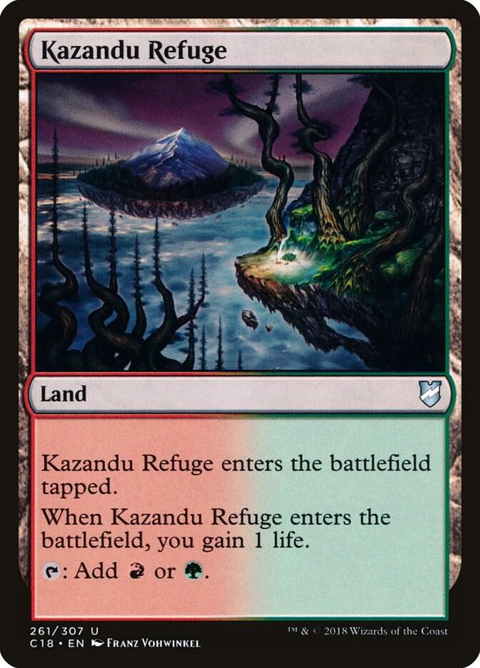 Kazandu Refuge 261 card from Commander 2018