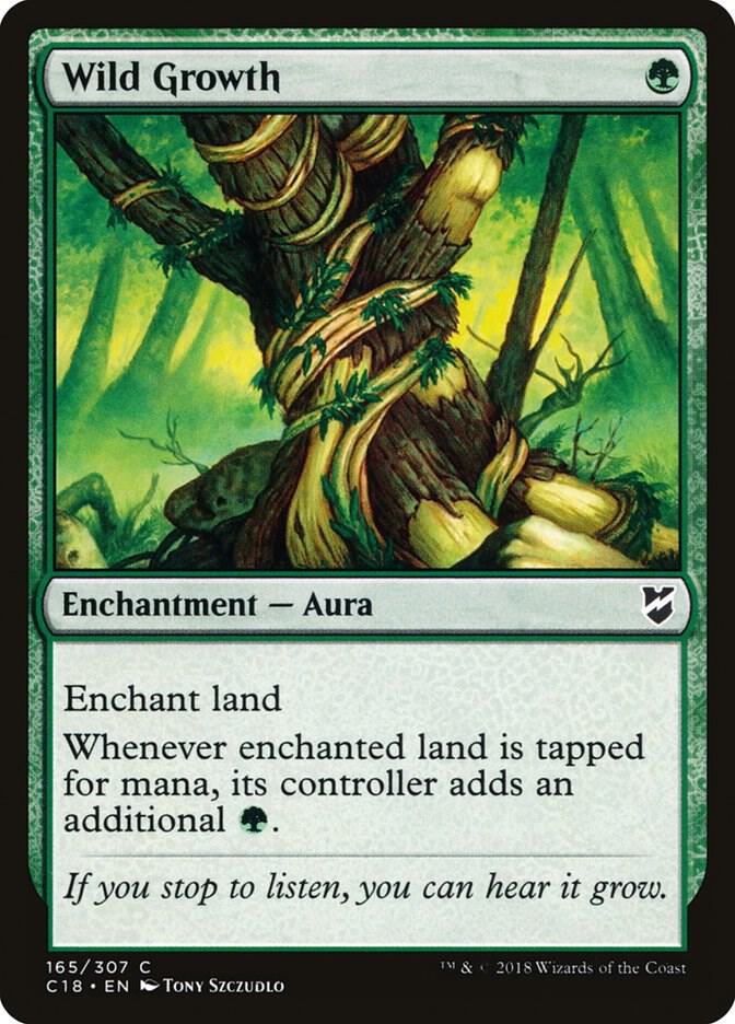 Wild Growth 165 card from Commander 2018