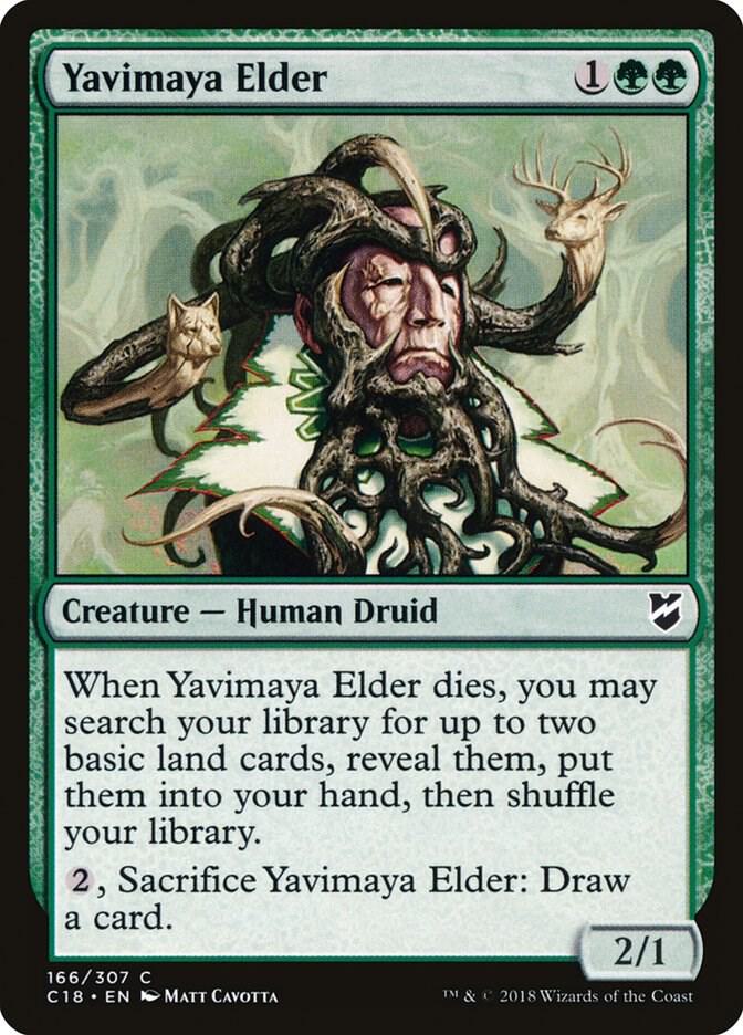 Yavimaya Elder 166 card from Commander 2018