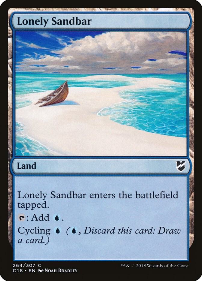 Lonely Sandbar 264 card from Commander 2018