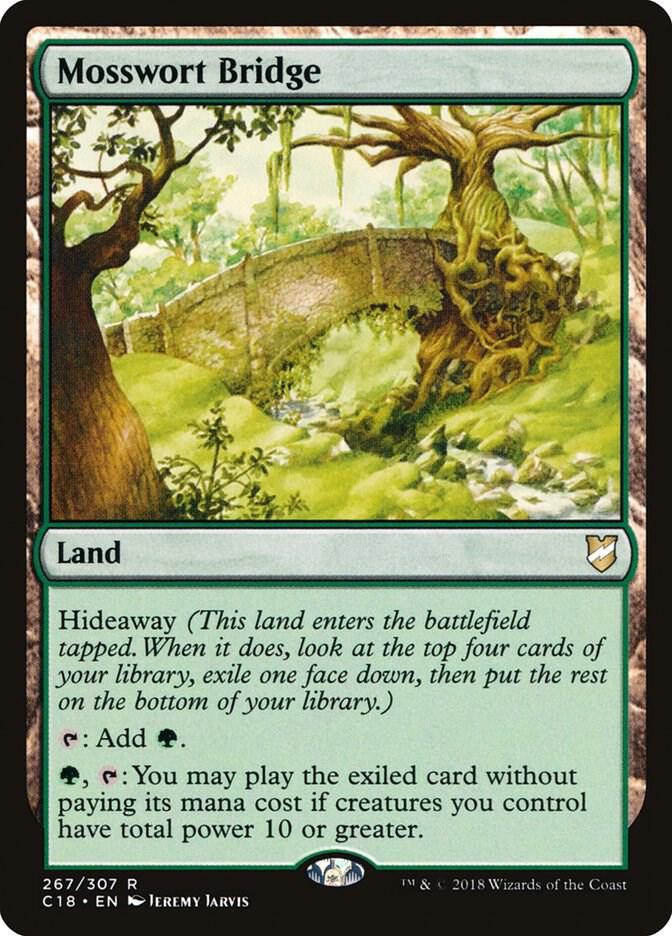 Mosswort Bridge 267 card from Commander 2018