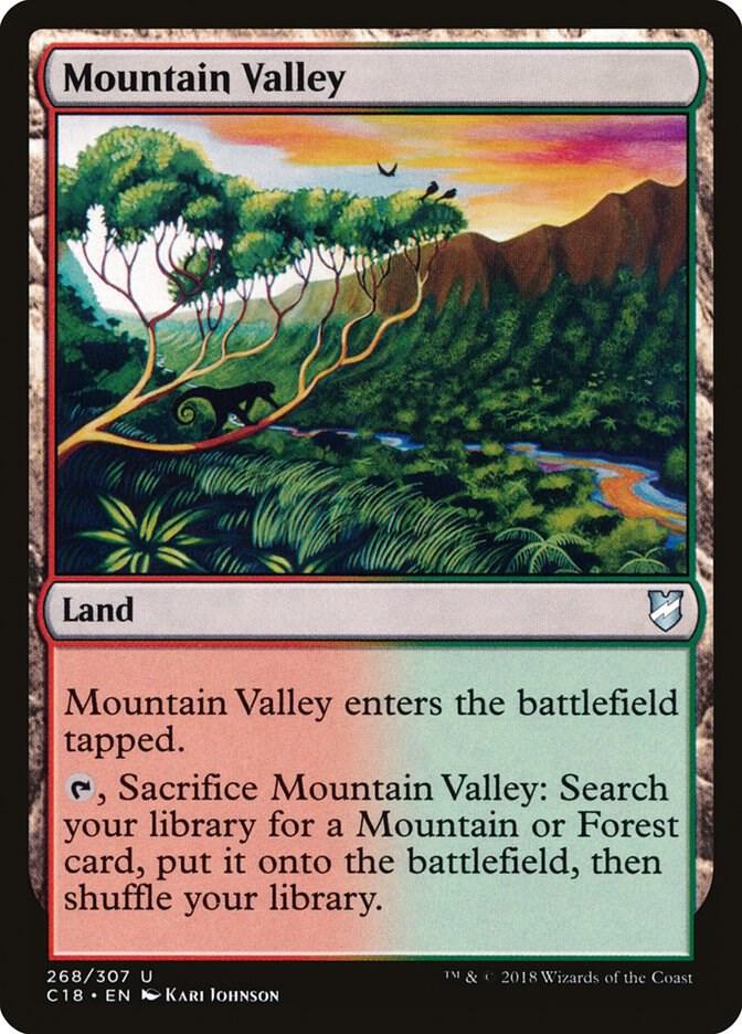 Mountain Valley 268 card from Commander 2018