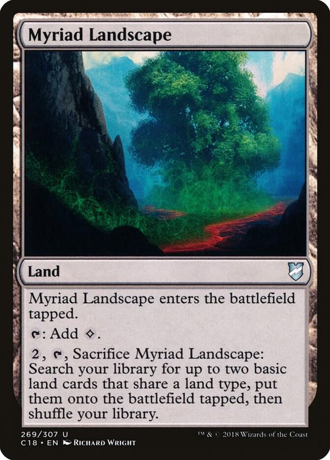 Myriad Landscape 269 card from Commander 2018