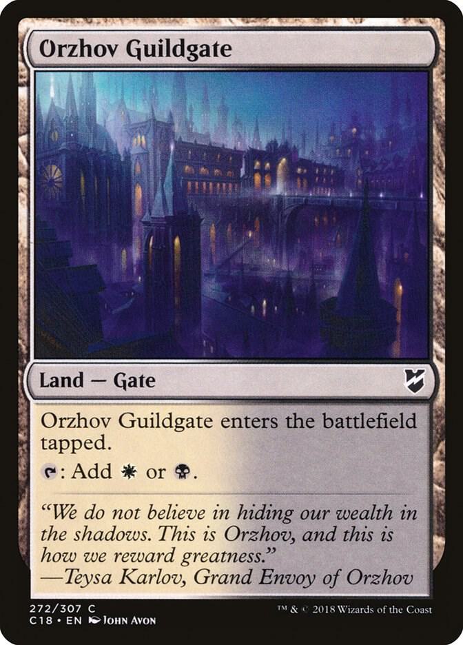 Orzhov Guildgate 272 card from Commander 2018