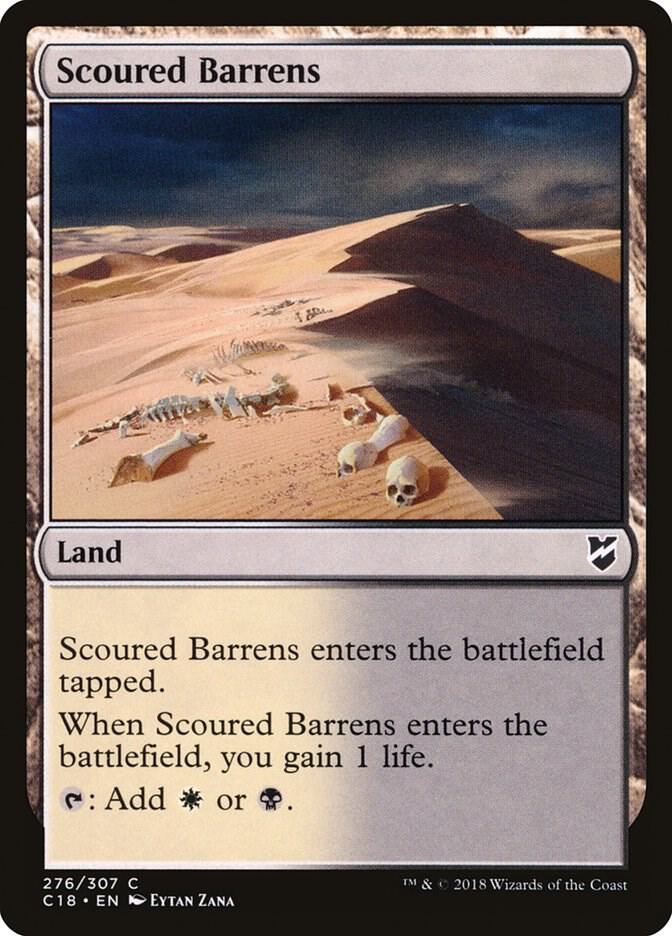 Scoured Barrens 276 card from Commander 2018