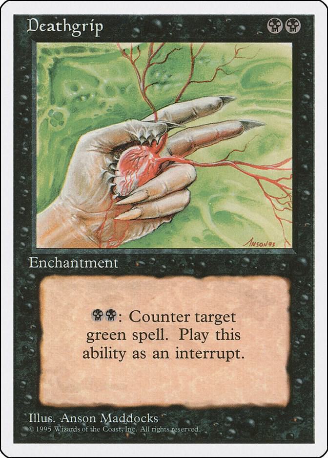 Deathgrip 14 card from Fourth Edition