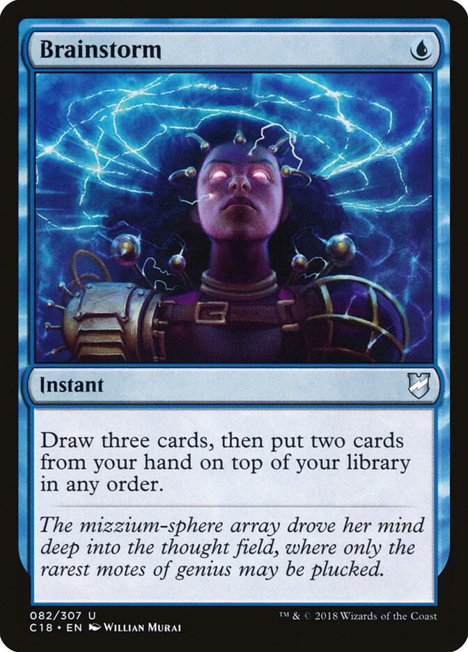 Brainstorm 82 card from Commander 2018
